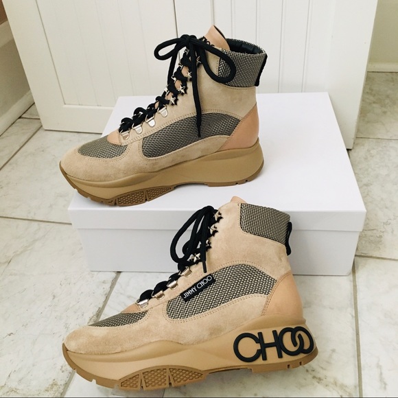 Jimmy Choo Beige and Black Sneakers - Picture 5 of 12